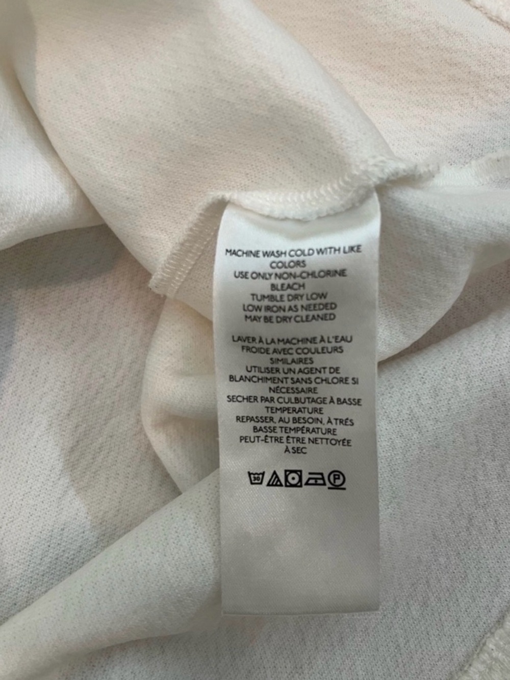 Anthropologie Textured Scoop Neck Ruched Baby Tee Crop Top White Size Small - Picture 5 of 6